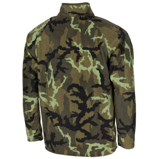 Shirt, "Troyer", Microfleece,langarm, M95 CZ tarn, 200 g/m²