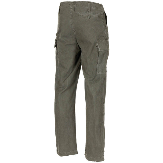 Moleskinhose, oliv-stonewashed