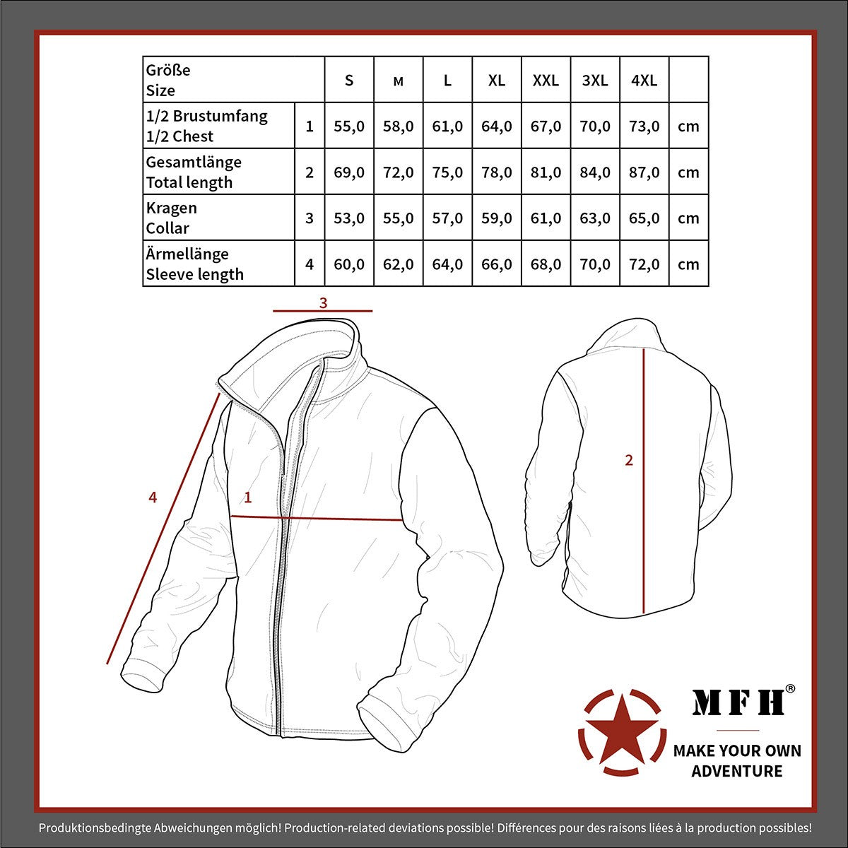 Fleece-Jacke, "Combat",M 95 CZ tarn