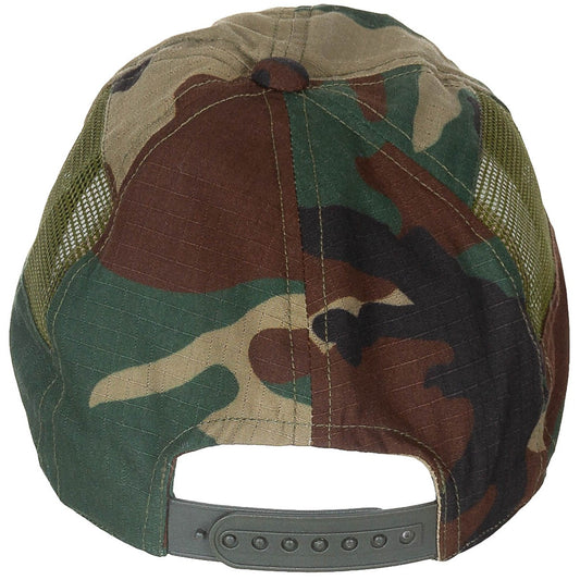 US Cap, woodland,mit Netzeinsatz, größenverst.