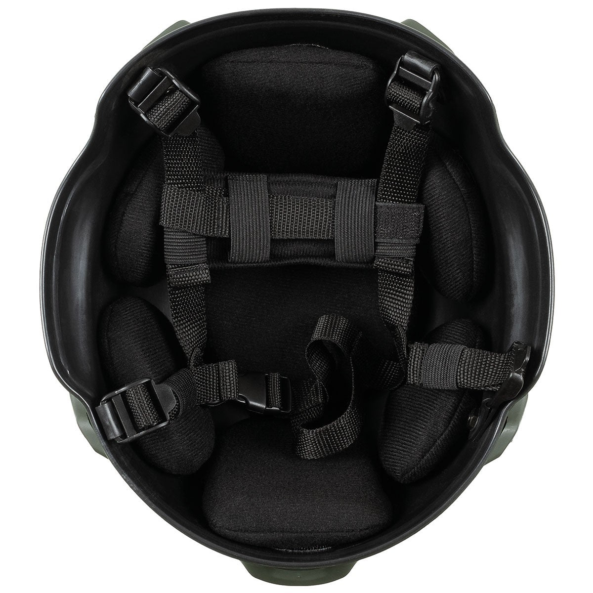 US Helm, "MICH 2002", Rails,oliv, ABS-Kunststoff