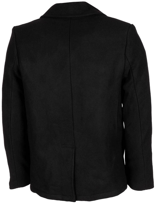 US Pea Coat, schwarz,mit schwarzen Knöpfen