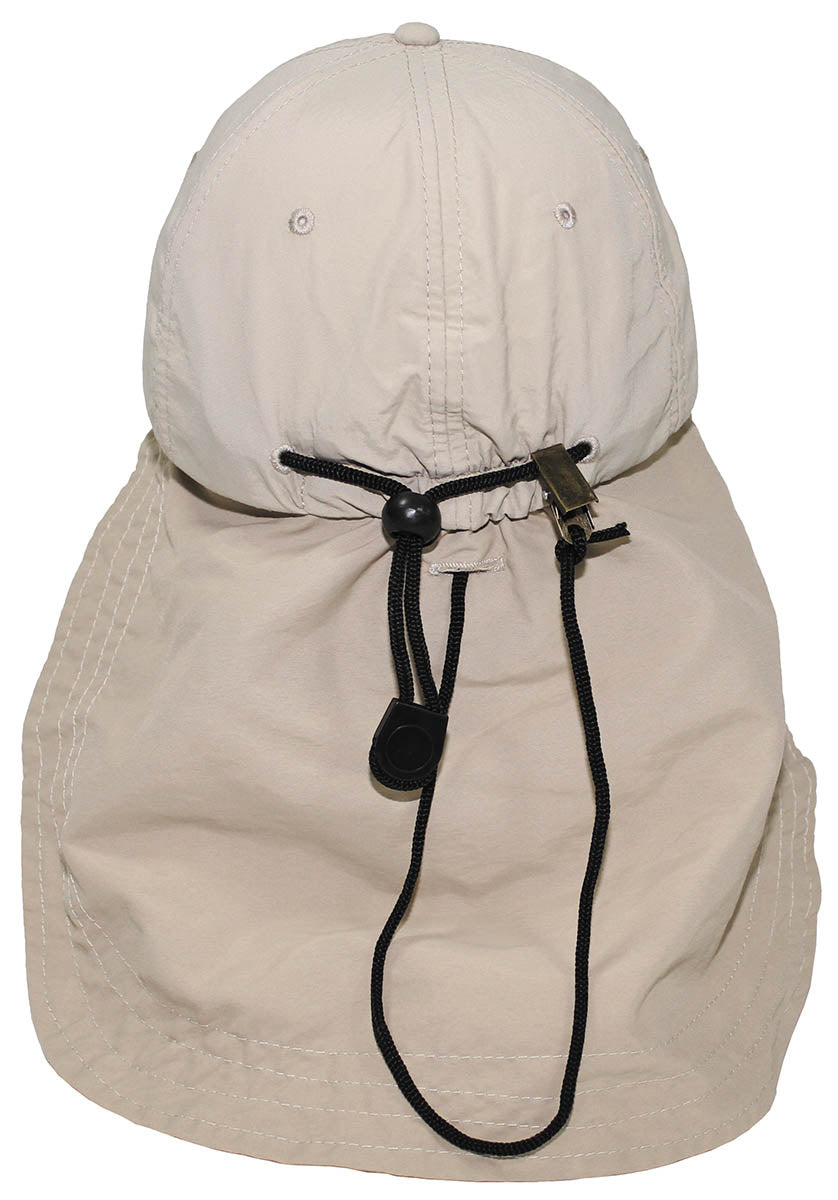 Cap, "Sahara", beige,langer Nackenschutz