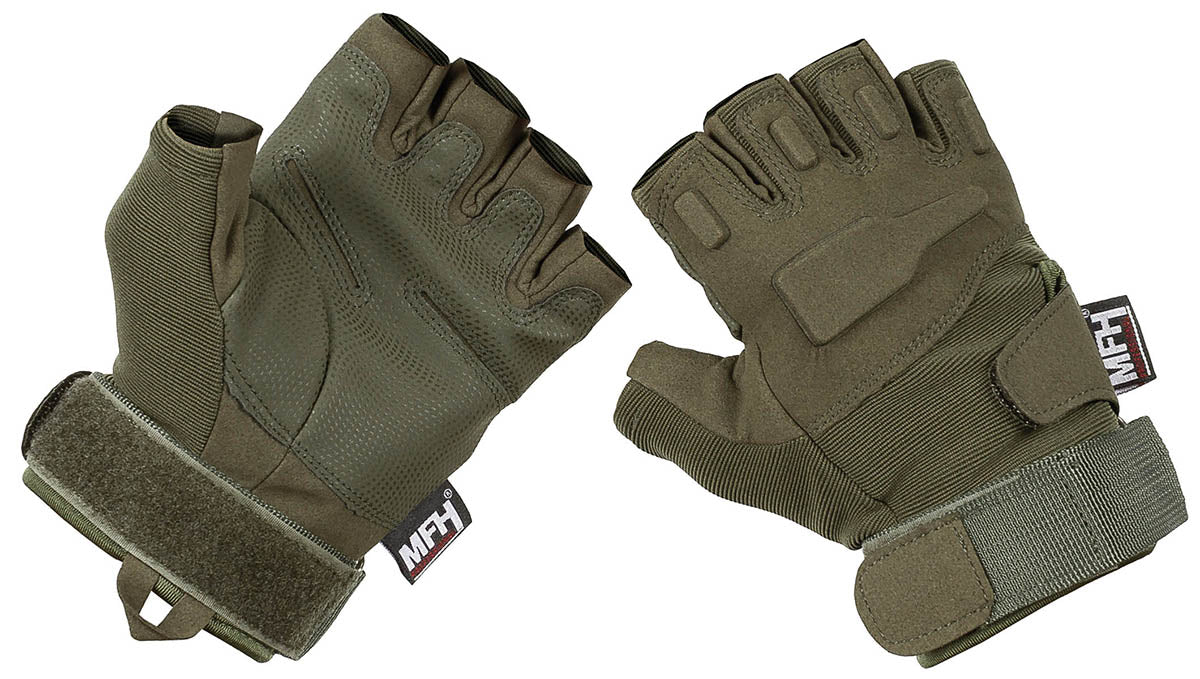 Tactical Handschuhe,"Pro",ohne Finger, oliv