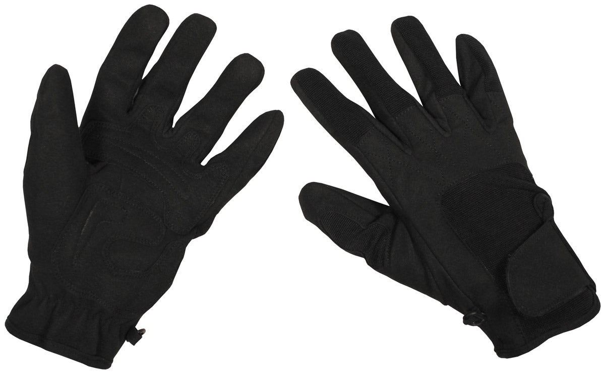Fingerhandschuhe,Worker light, schwarz