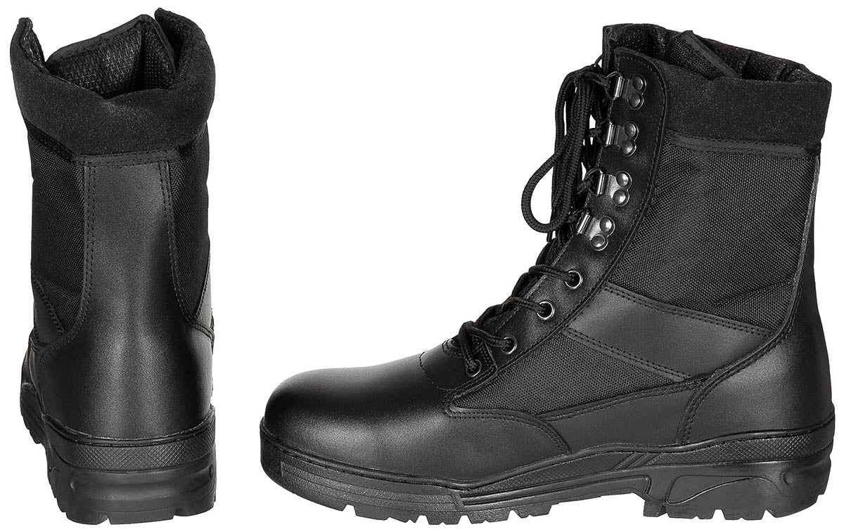 Stiefel, "Security", schwarz,8-Loch, Gummisohle