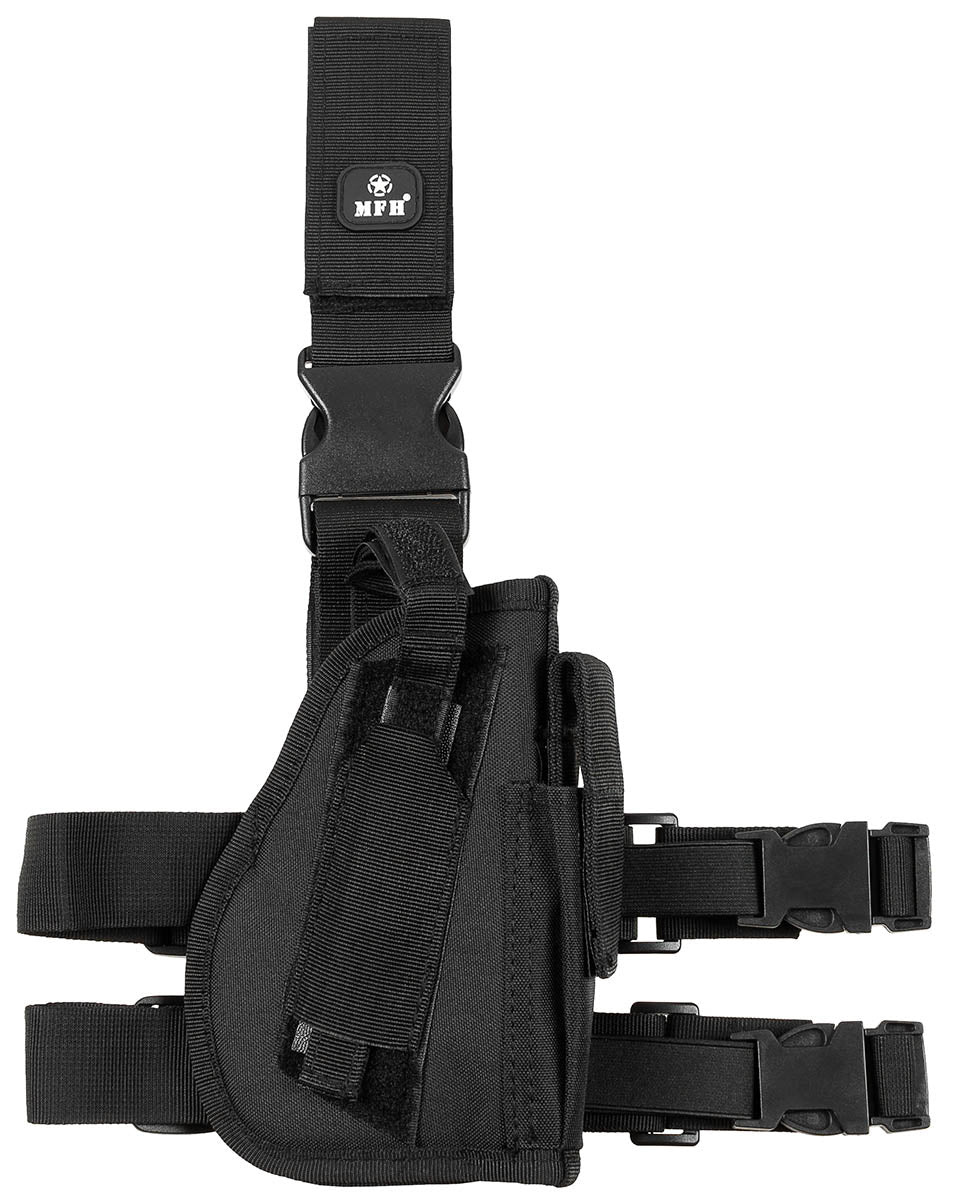 Pistolenbeinholster, rechts,schwarz