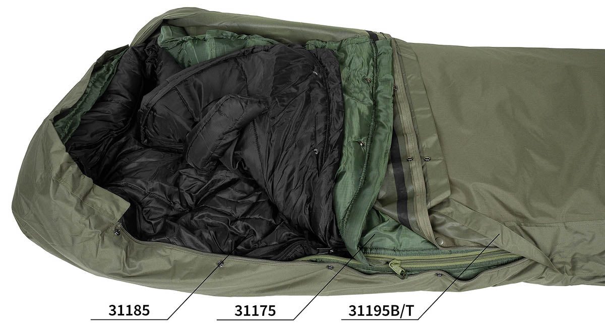 GI Modular Schlafsack System,Innenteil, "Interm.", schwarz
