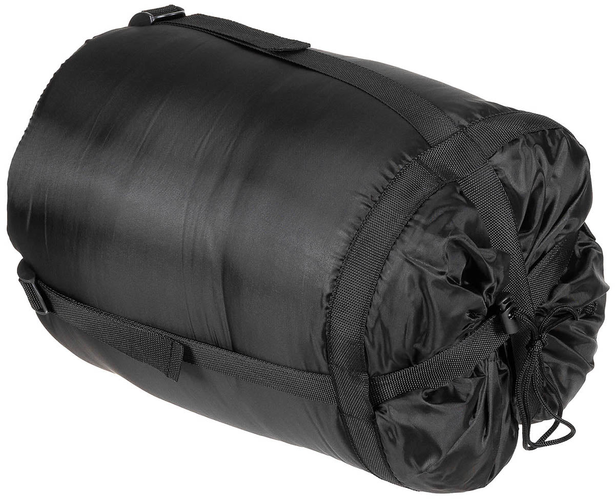 Mumienschlafsack, schwarz,2-lagige Füllung