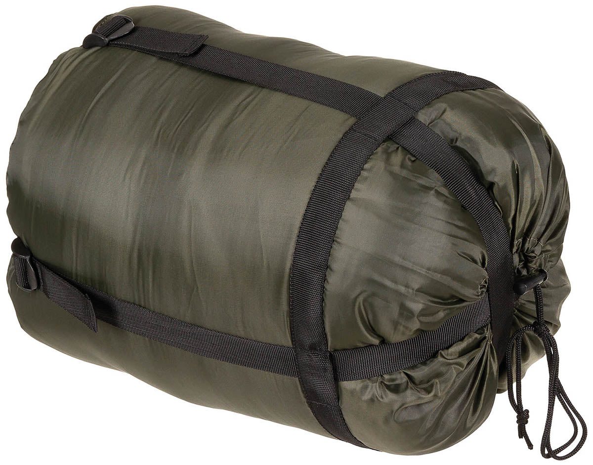 Mumienschlafsack, oliv, 2-lagige Füllung