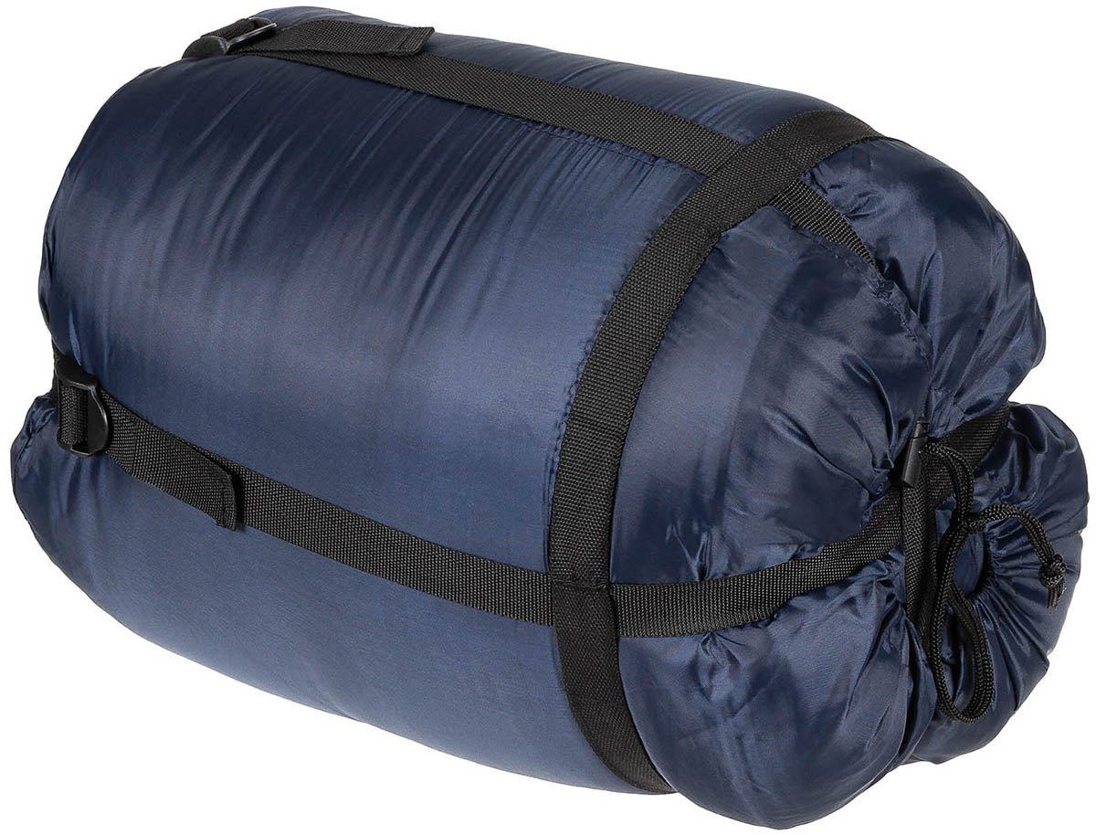 Mumienschlafsack, blau,2-lagige Füllung