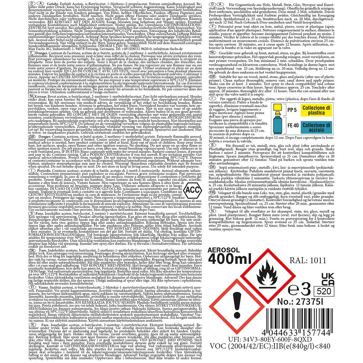 Army Farbspray,COYOTE, matt, 400 ml