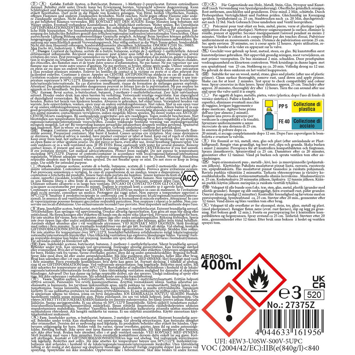 Army Farbspray,KLARLACK, matt, 400 ml