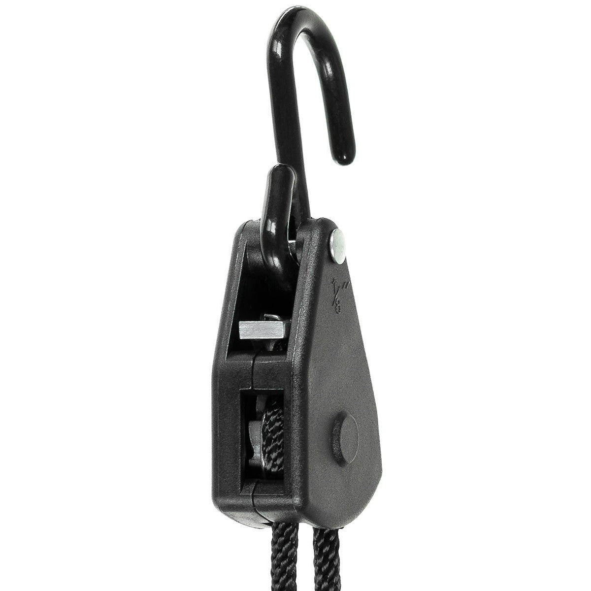 Spannseil, 4 mm, 2 Meter,mit Ratschensicherung, schwarz