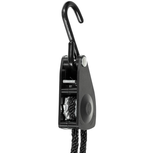 Spannseil, 6 mm, 2 Meter,mit Ratschensicherung, schwarz