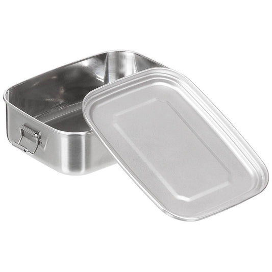 Lunchbox, Edelstahl, ca. 18 x 14 x 6,5 cm