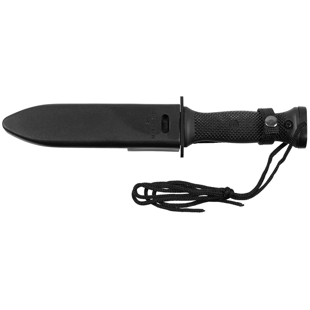 Kampfmesser, MK3, schwarz,Kunststoffgriff, Scheide