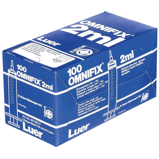 Einmalspritze, 2 ml, 100 Stück, neuwertig