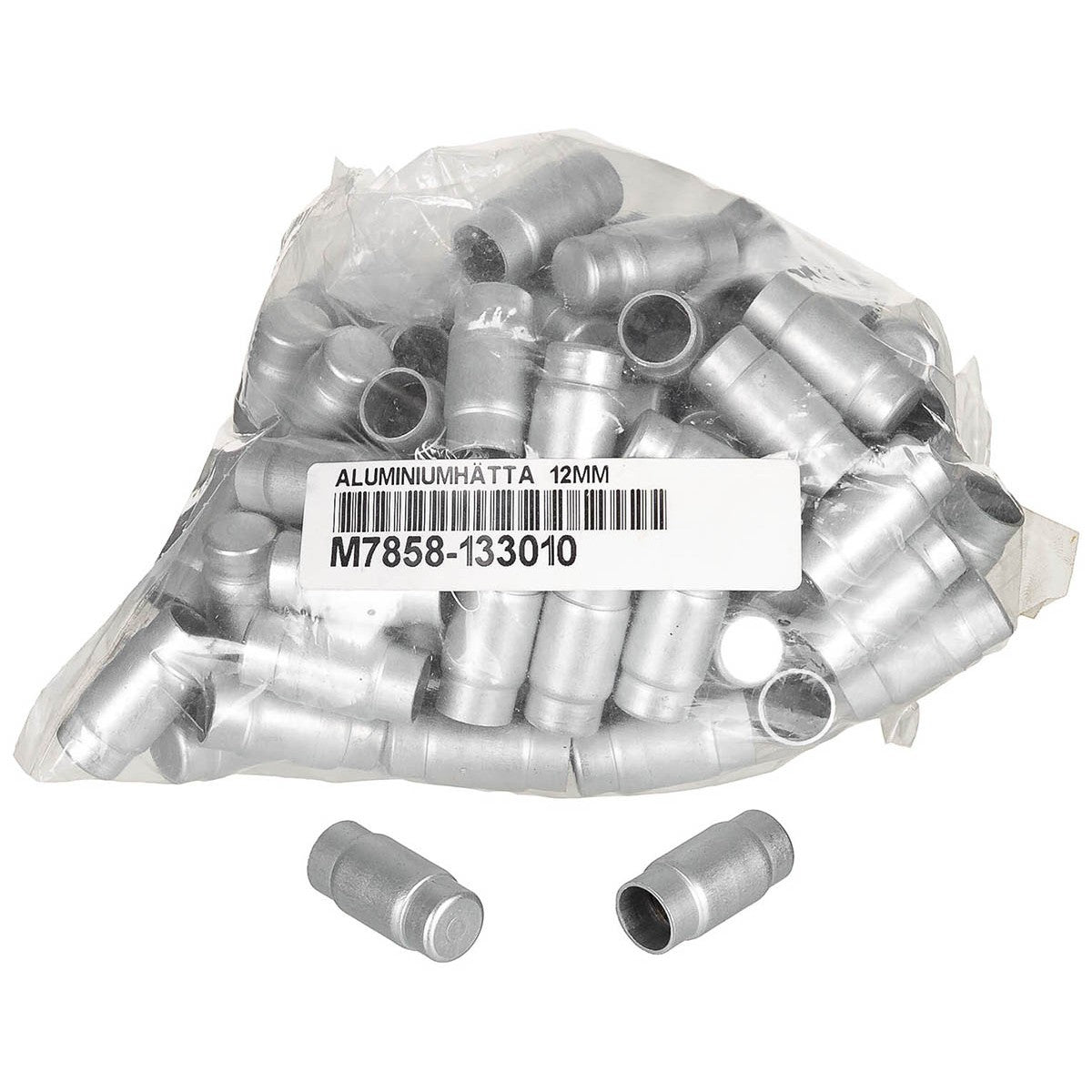 Schwed. Aluminiumkappe,12 mm, 100er Pack, neuw.