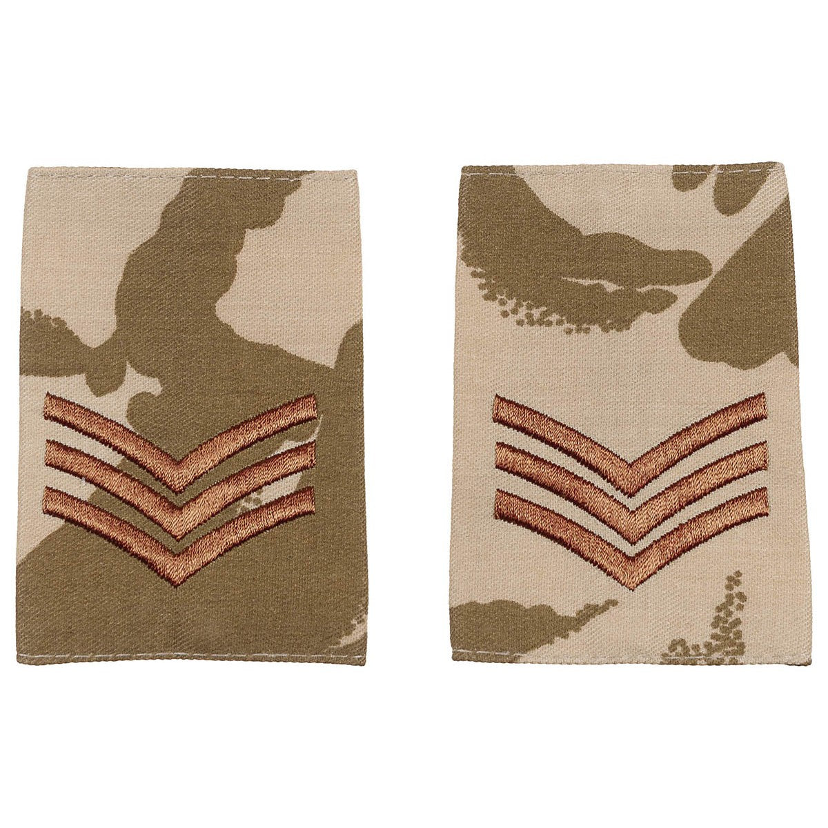 Brit. Schulterklappen, desert,10 Paar, COMBAT DRESS SERGEANT