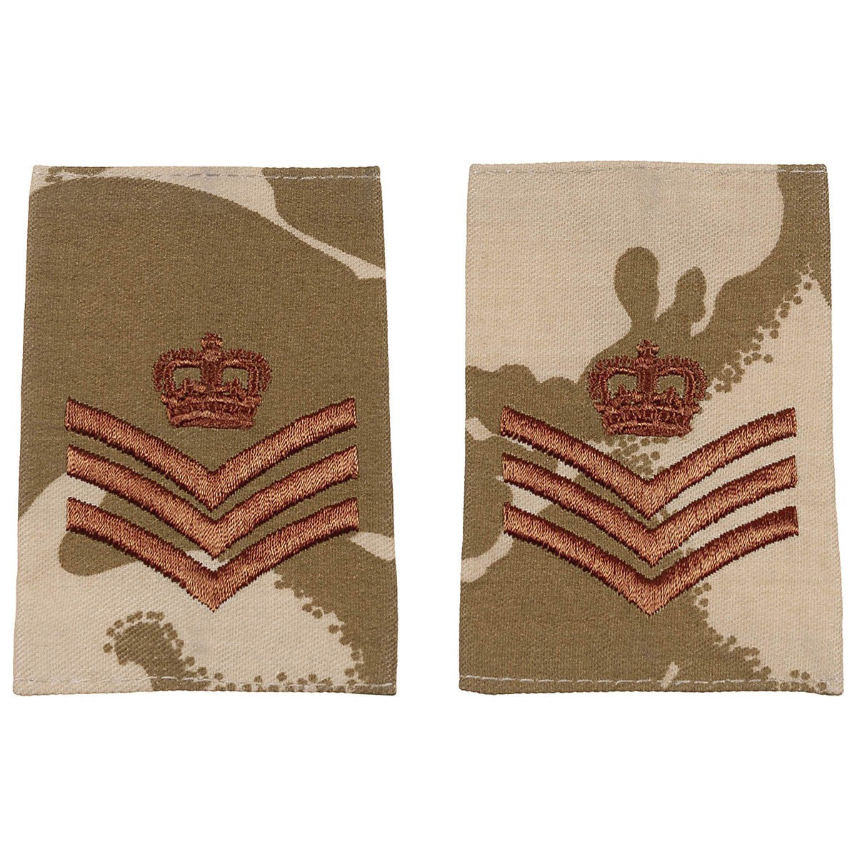 Brit. Schulterklappen, desert,10 Paar, STAFF SERGEANT