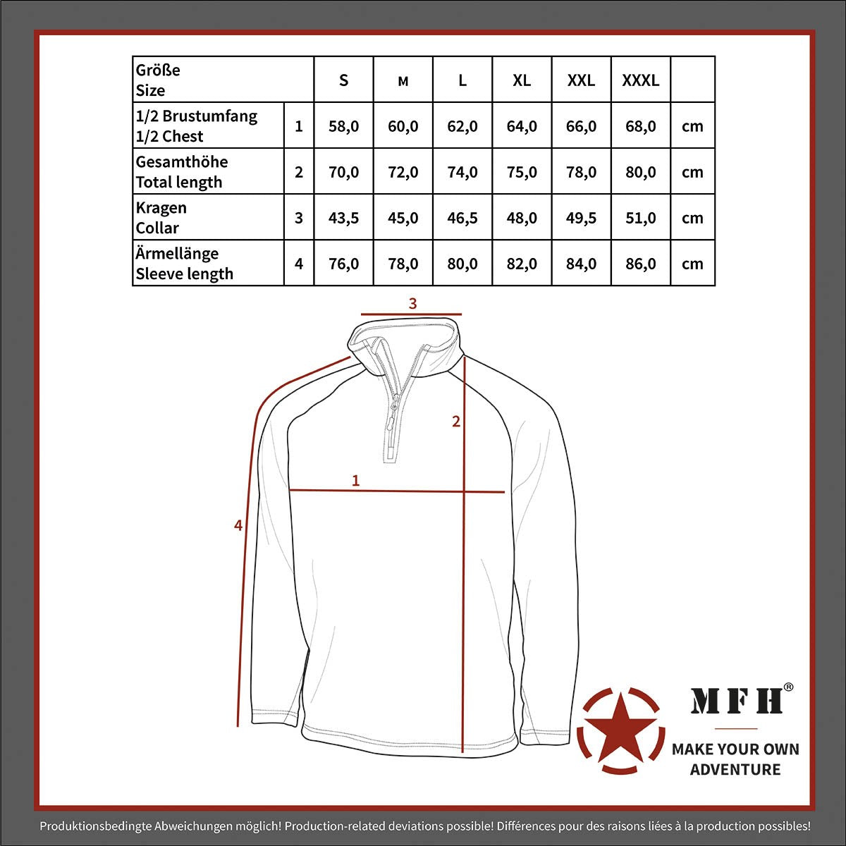 Shirt, "Troyer", Microfleece,langarm, oliv, 200 g/m²