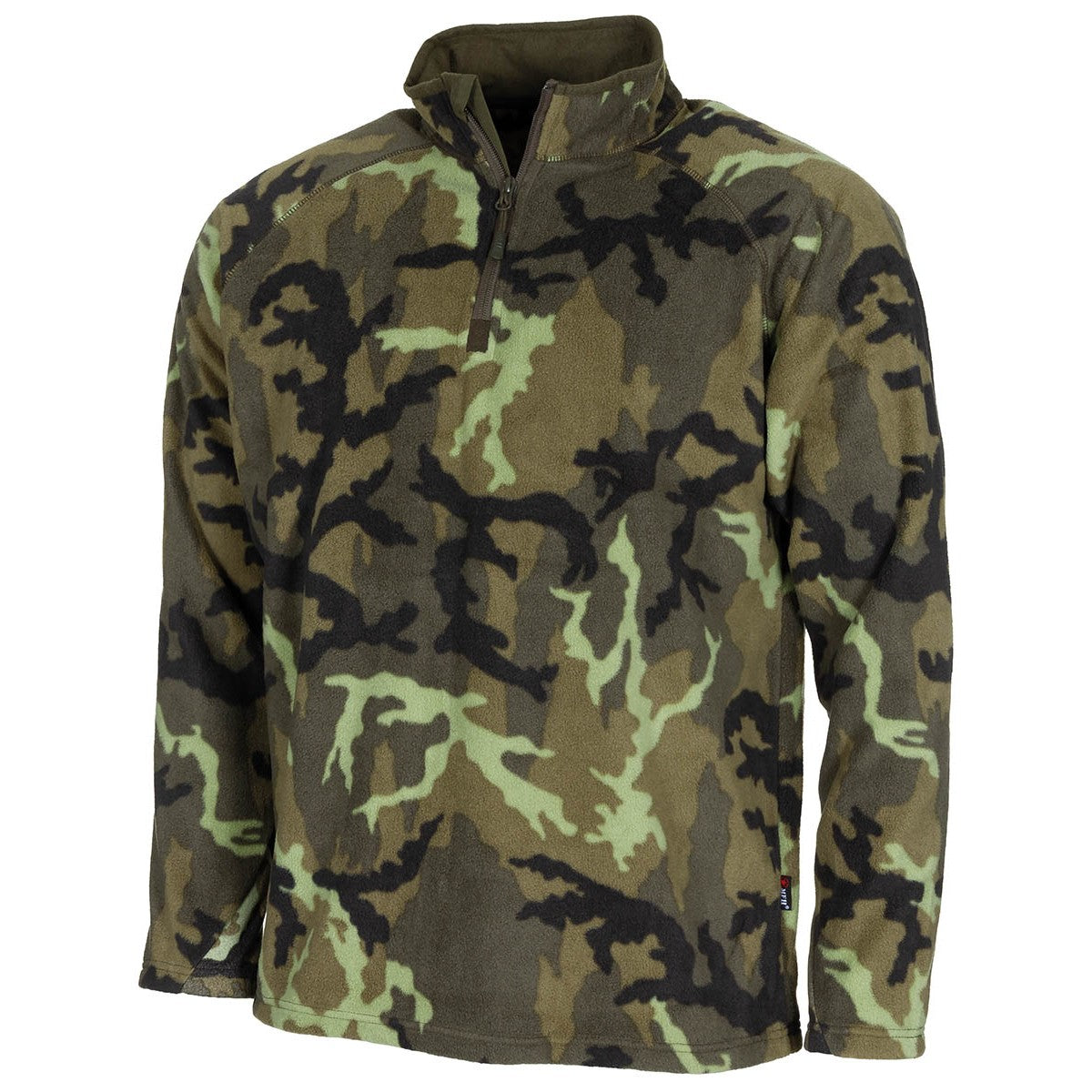 Shirt, "Troyer", Microfleece,langarm, M95 CZ tarn, 200 g/m²