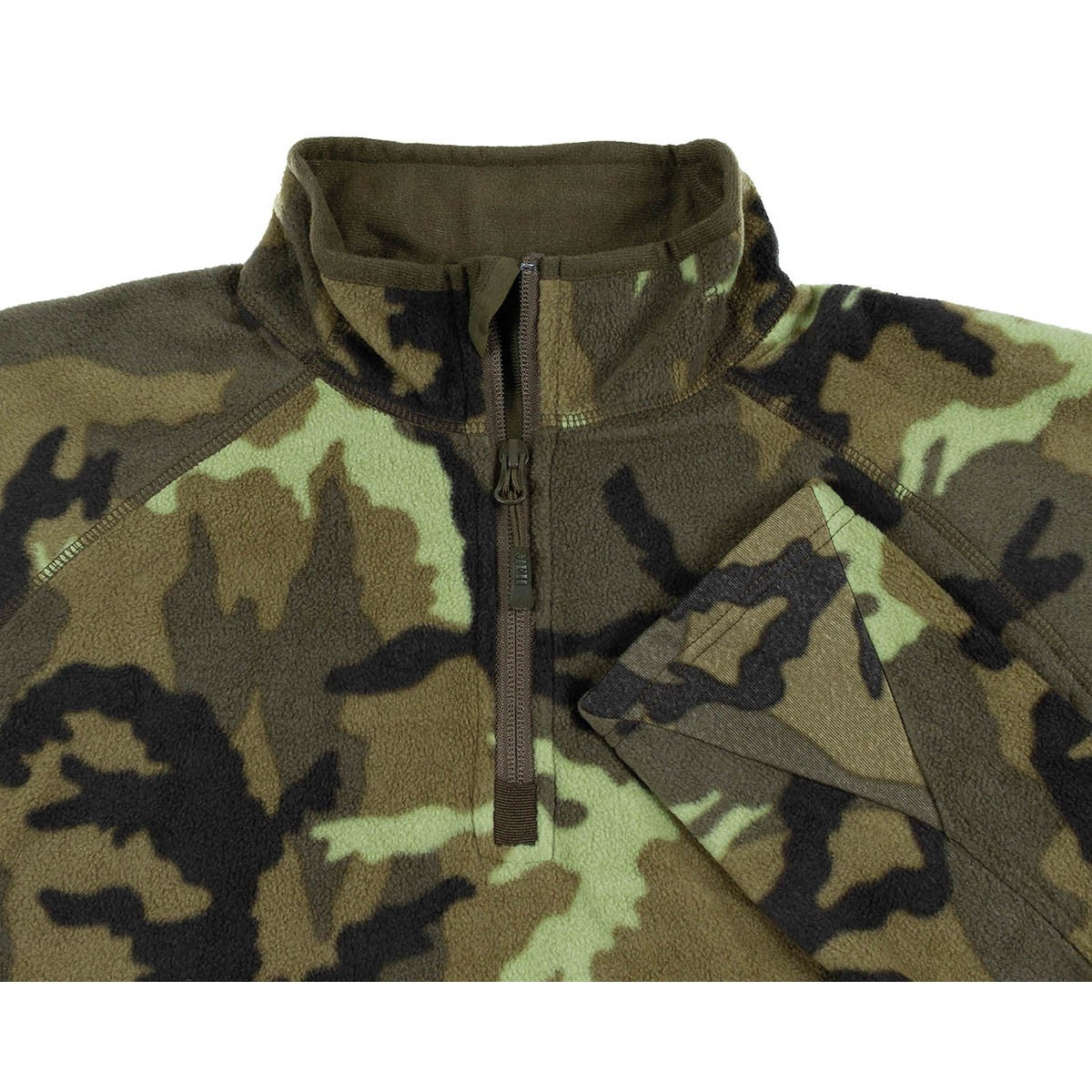 Shirt, "Troyer", Microfleece,langarm, M95 CZ tarn, 200 g/m²