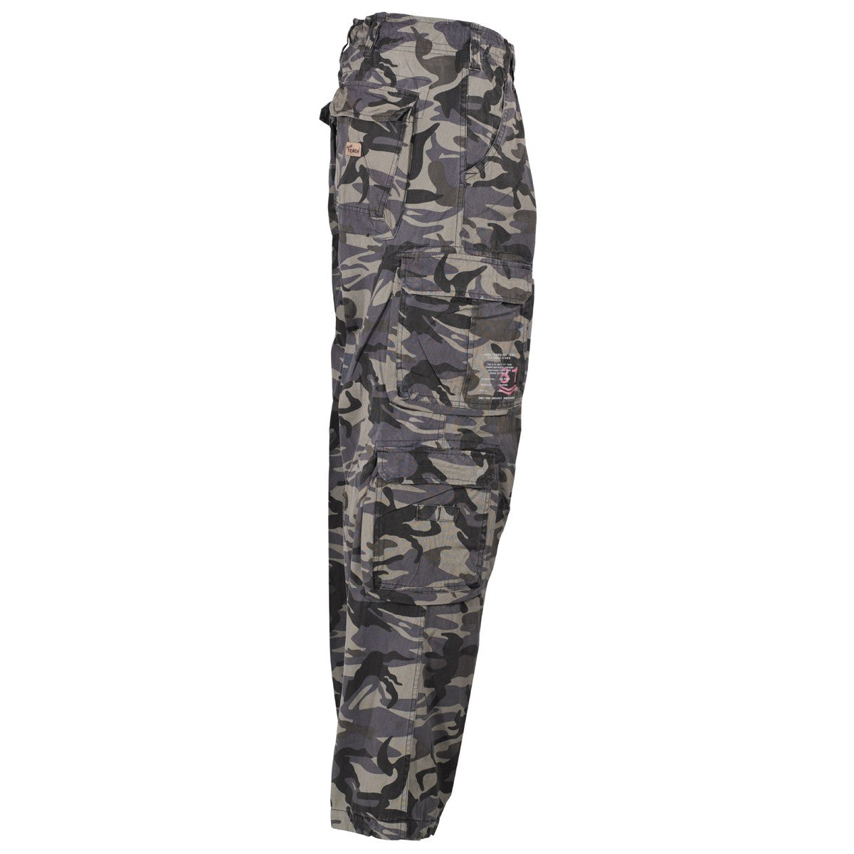 Cargohose, "Defense", combat-camo, PT, vintage trash wash