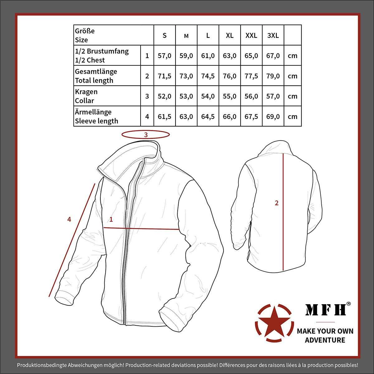 Fleece-Jacke, "Tactical",schwarz