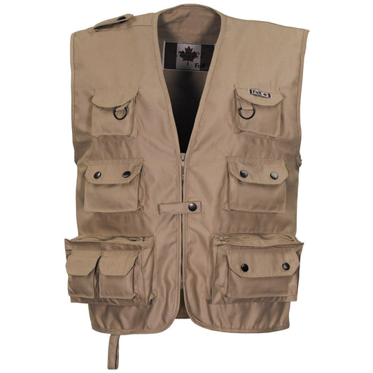 Outdoor Weste, khaki,schwere Ausführung