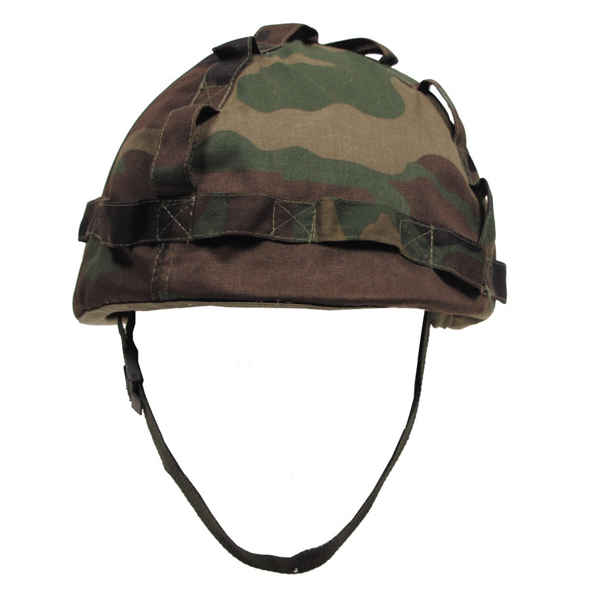 US Helm, Kunststoff,mit Stoffbezug, woodland