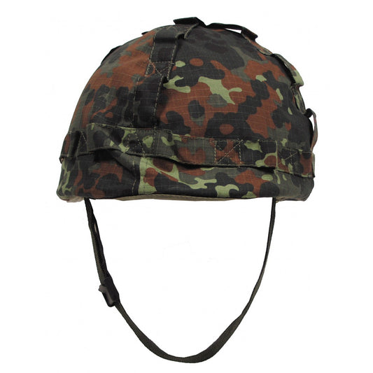 US Helm, Kunststoff,mit Stoffbezug, flecktarn