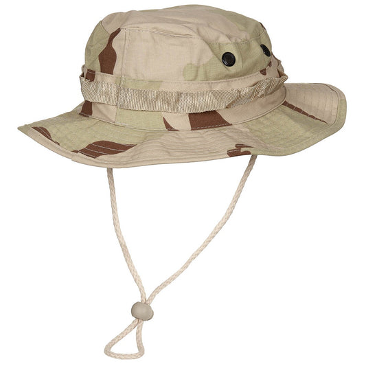 US GI Buschhut, Kinnband, GIBoonie, Rip Stop, 3 Fa. desert