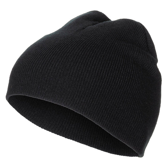 Strickmütze, "Beanie",schwarz,fein gestrickt, kurz