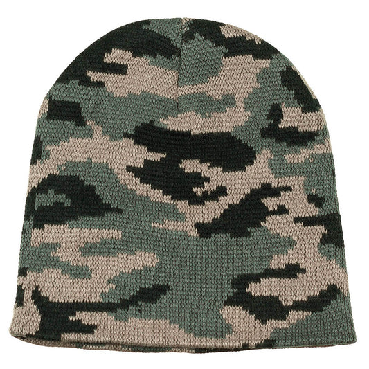 Strickmütze, "Beanie", woodland, fein gestrickt