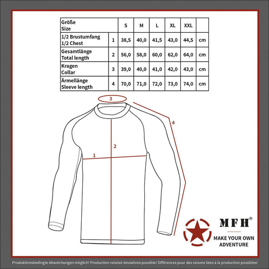 Thermo-Funktions-Unterhemd,langarm, schwarz