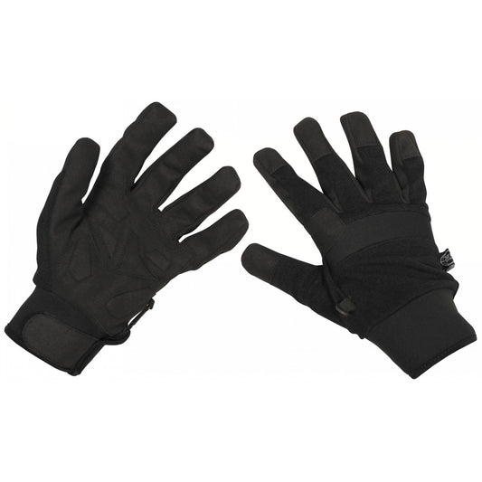 Fingerhandschuhe, "Security",schwarz