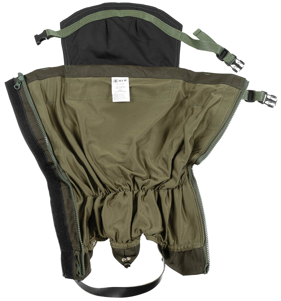 Gamaschen, "Overknee", oliv,mit Reißverschluss