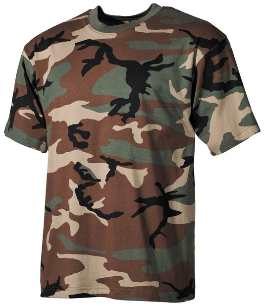 US T-Shirt, halbarm,woodland, 170 g/m²