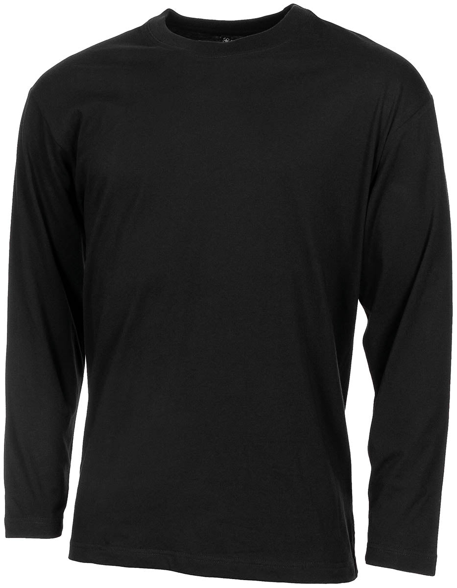 US Shirt, langarm,schwarz, 170 g/m²