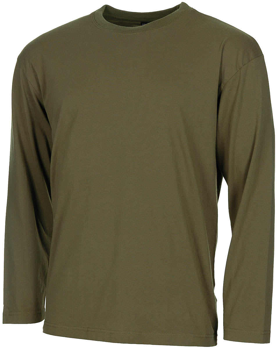 US Shirt, langarm,oliv, 170 g/m²