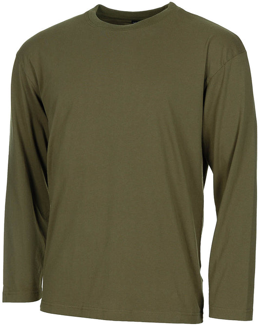 US Shirt, langarm,oliv, 170 g/m²