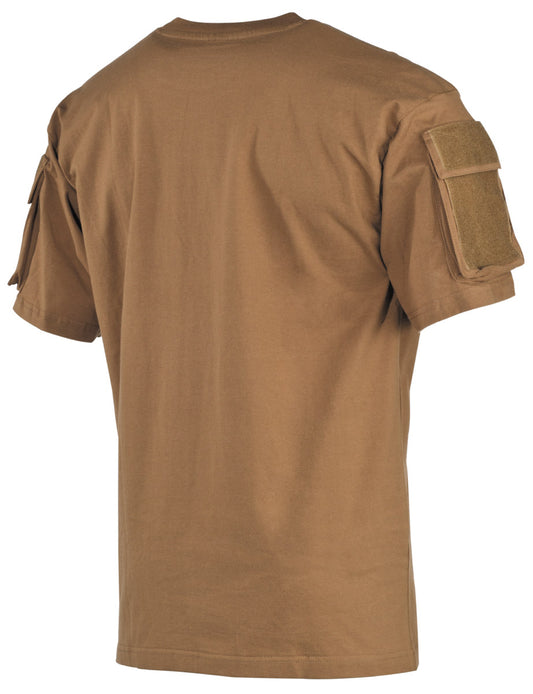 US T-Shirt, halbarm, coyote,mit Ärmeltaschen