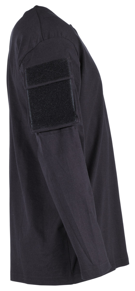 US Shirt, langarm, schwarz,mit Ärmeltaschen