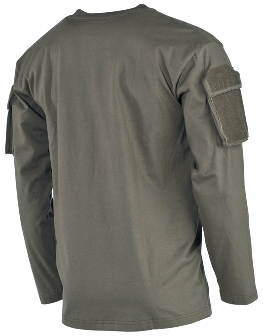 US Shirt, langarm, oliv,mit Ärmeltaschen