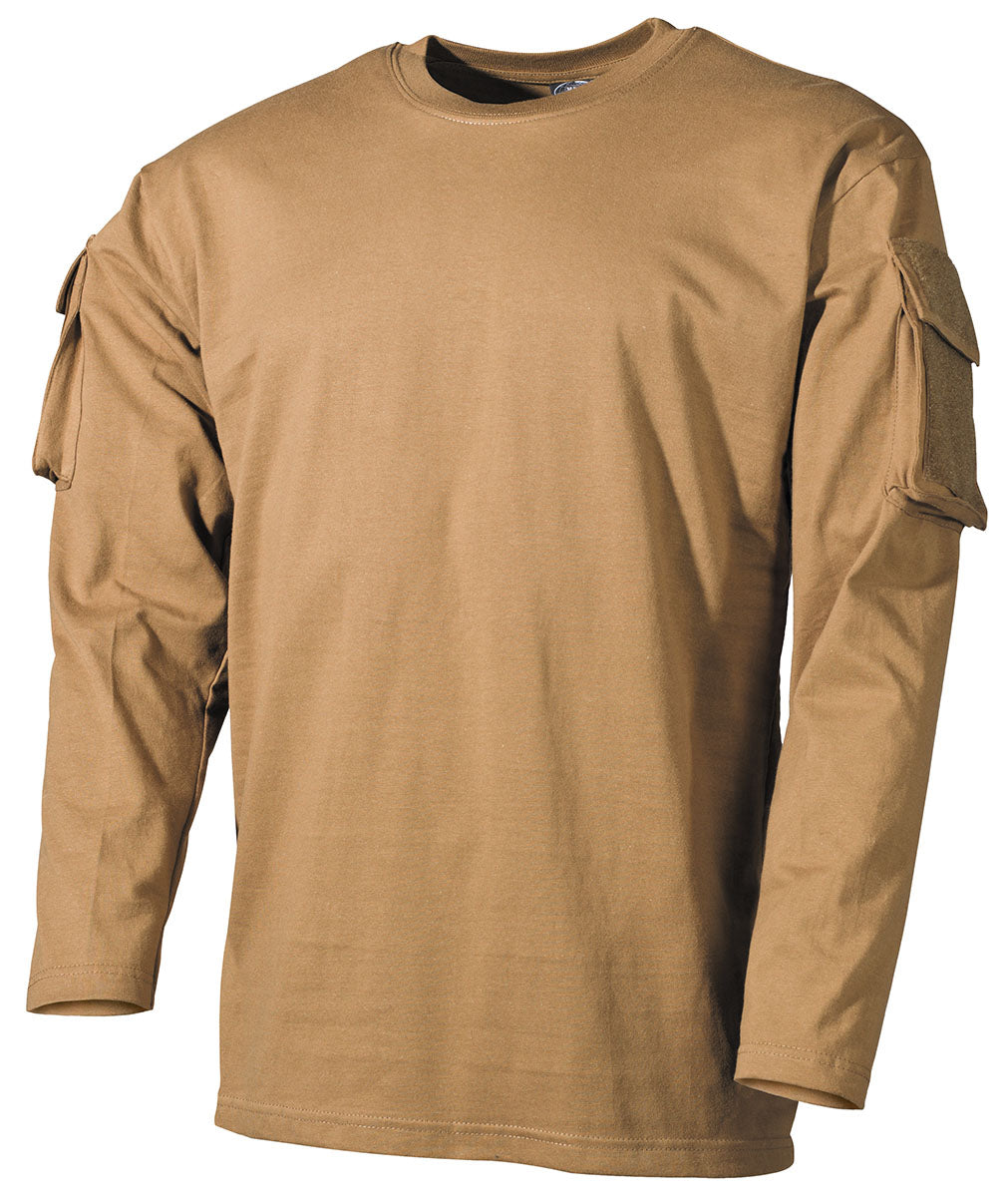 US Shirt, langarm, coyote,mit Ärmeltaschen