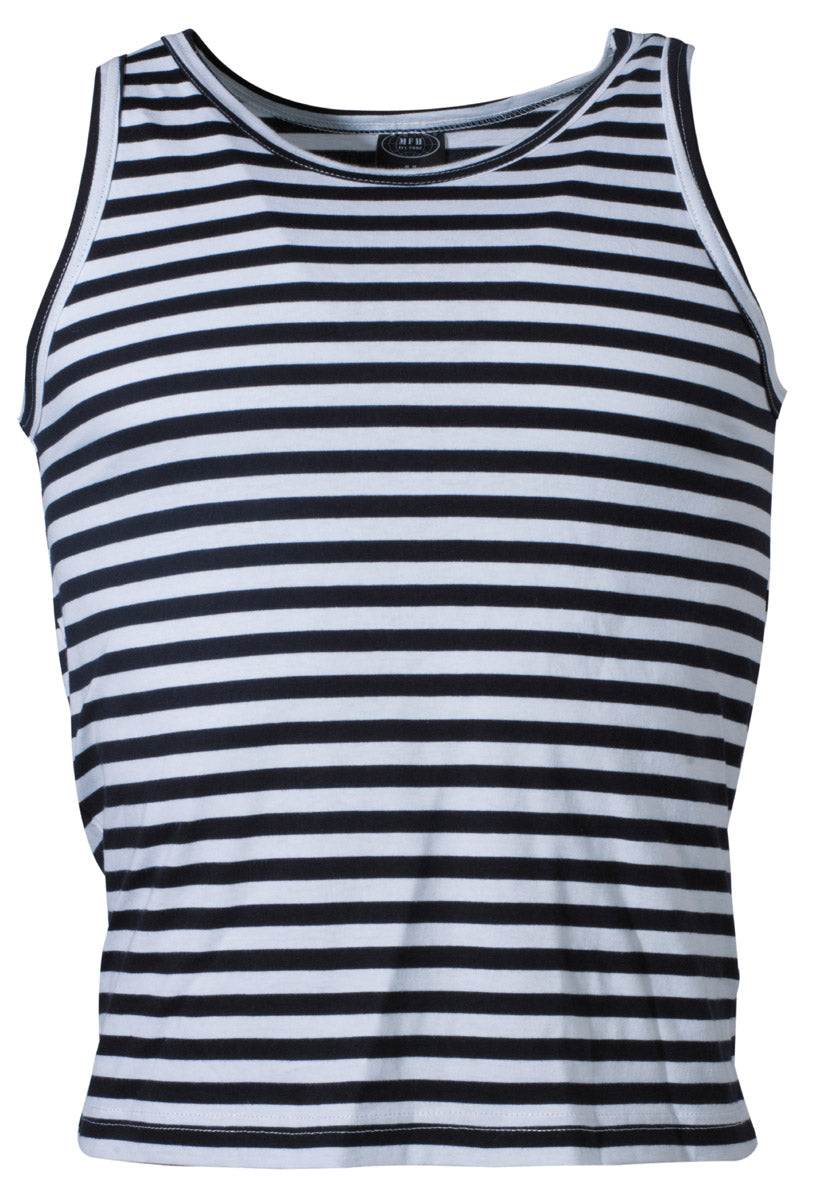 Russ. Marine Tank-Top,weiß-blau