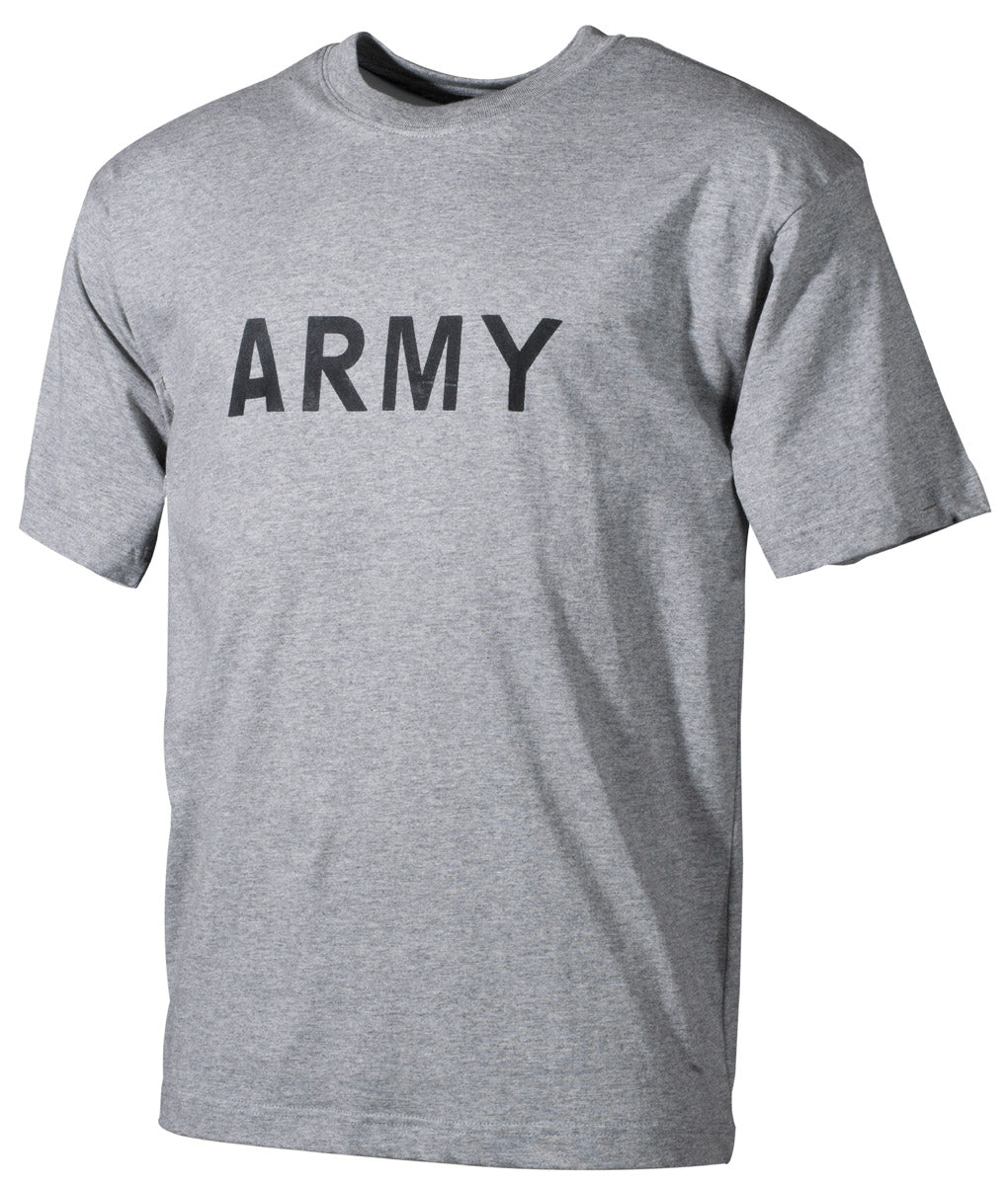 T-Shirt, bedruckt, "Army",grau