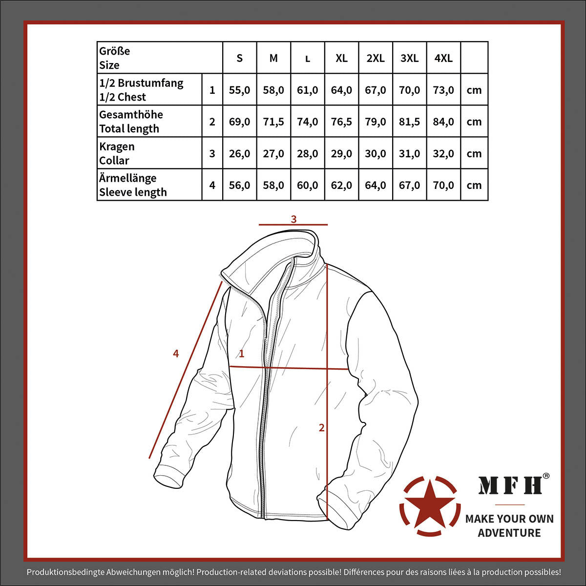 Sweatjacke, "Tactical",schwarz